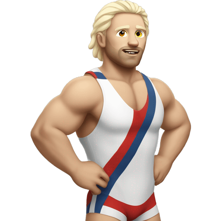 white Wrestler full body emoji