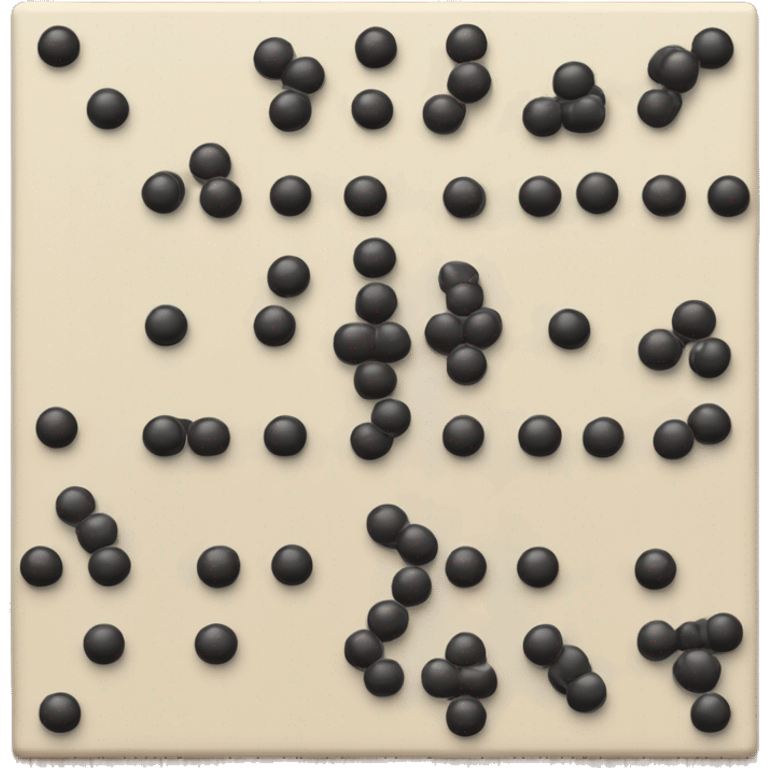 Baduk board with an interesting game position emoji