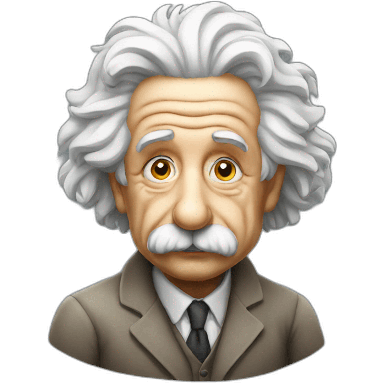 Albert Einstein thinking emoji