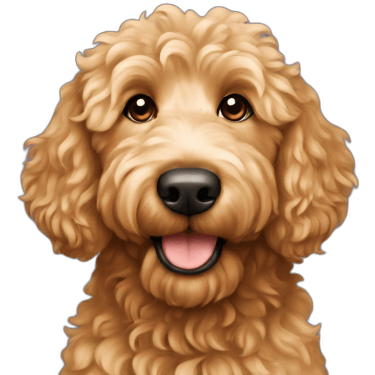 wavy fur golden doodle red  emoji