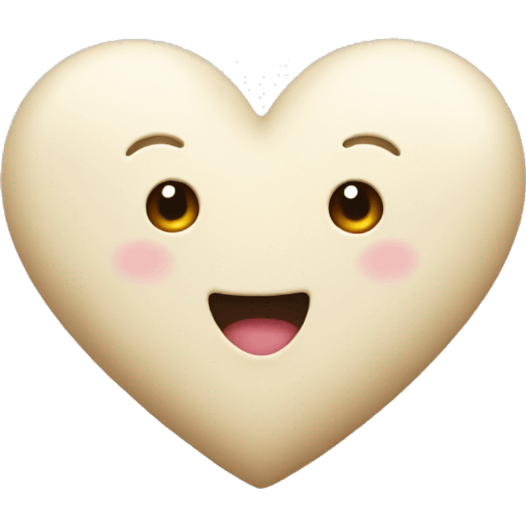 Cream heart emoji