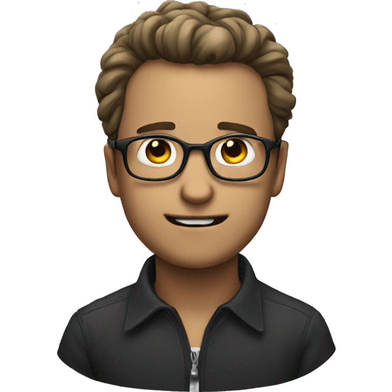 psychopath guy with glasses emoji