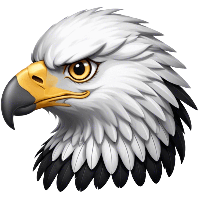 Eagle wearing black white kits emoji