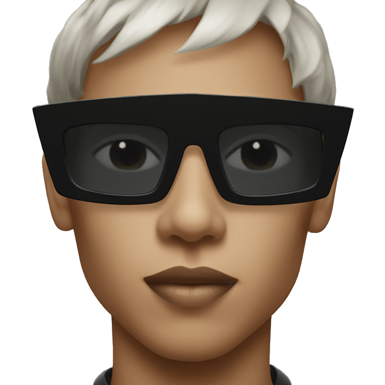 Black angular sunglasses tinted  emoji