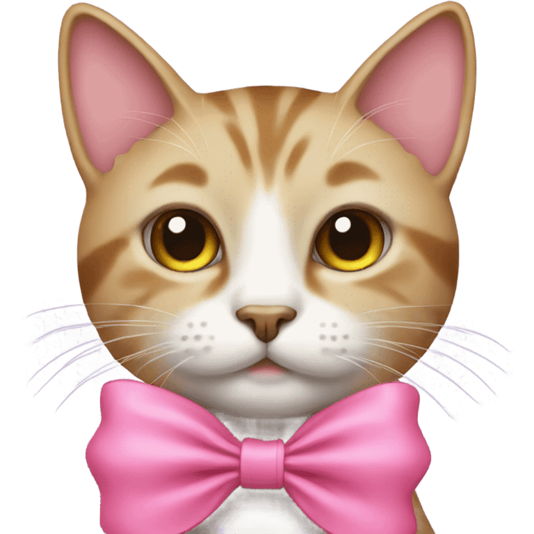 cat with pink bow emoji