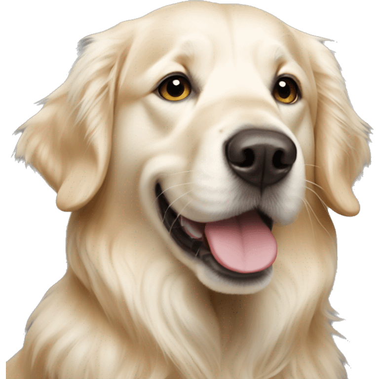 English cream golden retriever emoji