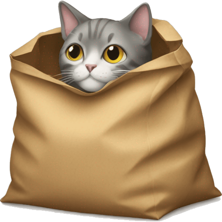 Cat in a bag emoji