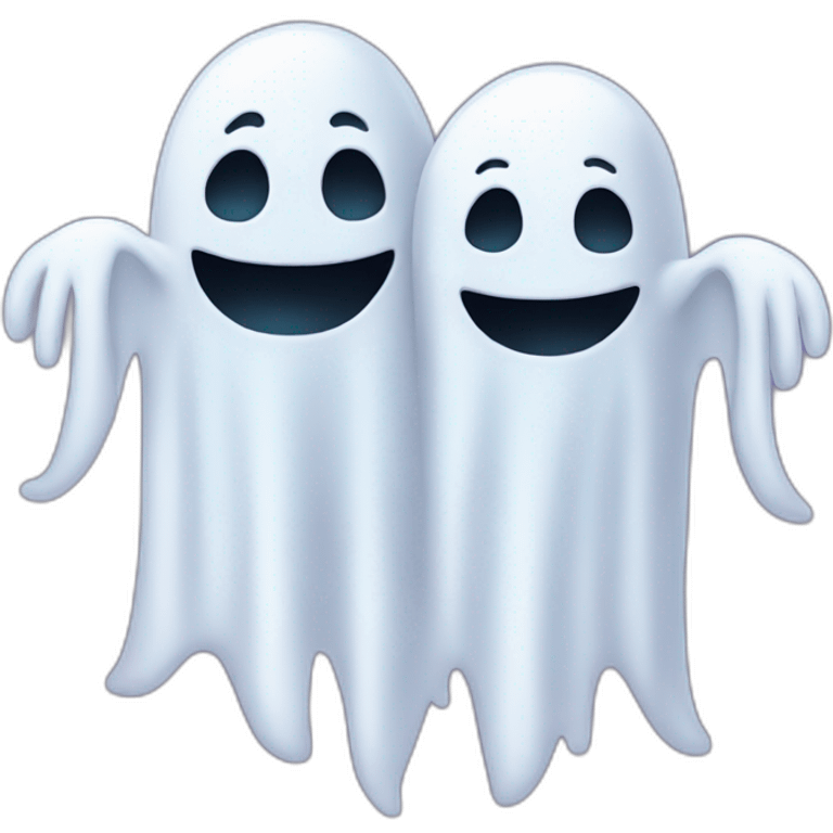 two ghosts hugs emoji