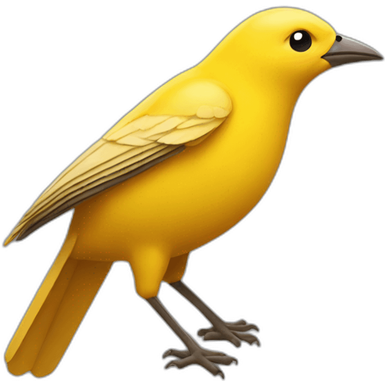 Yellow Triangular Bird emoji