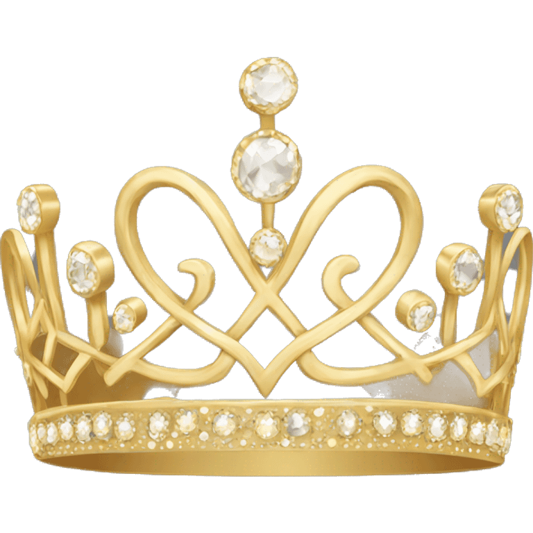 small elegant gold tiara iphone emoji