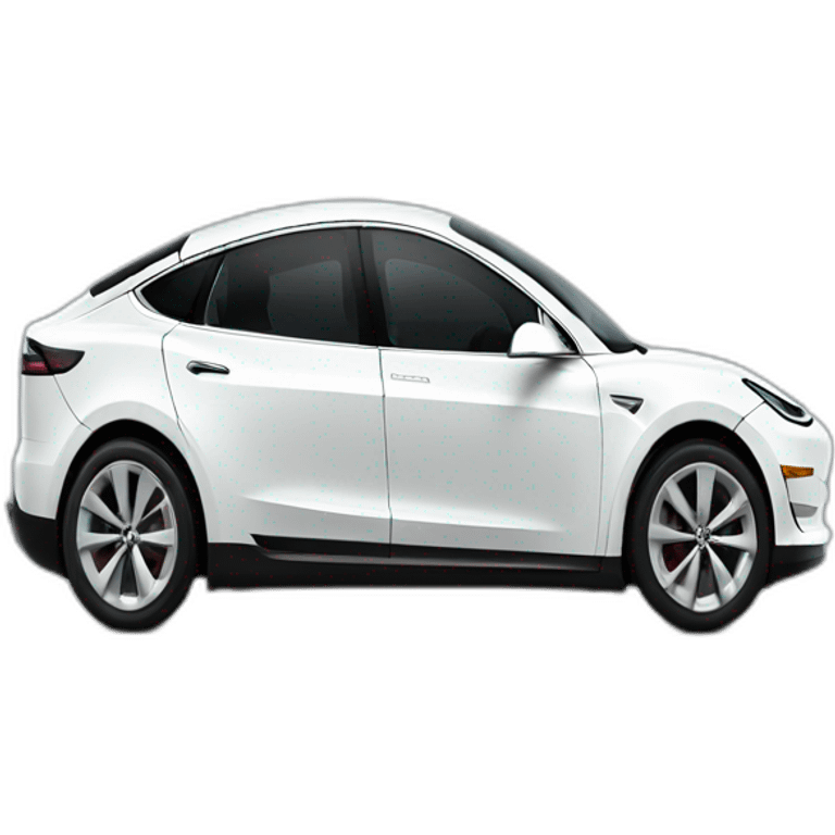 White Tesla modele 3 emoji