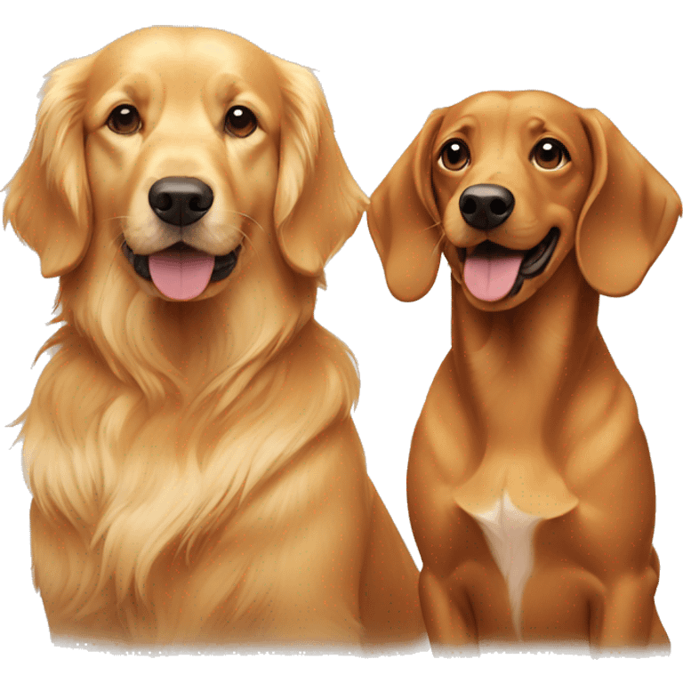 golden retriever and dachshund emoji