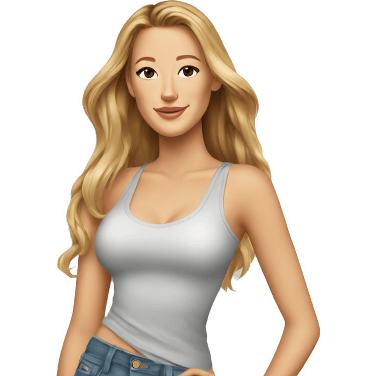 blake lively cartoon wearing tank top emoji