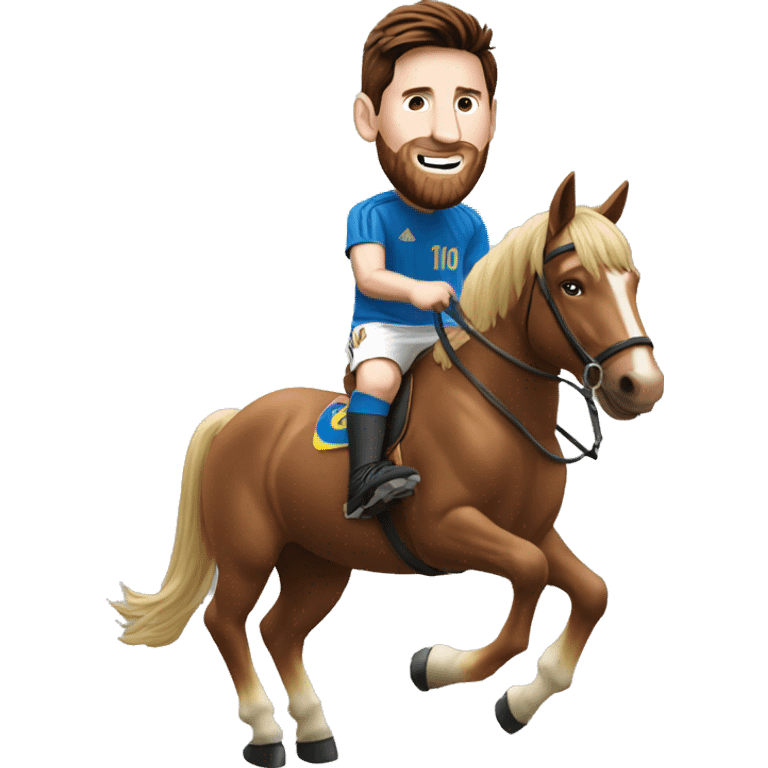 Messi sur un cheval emoji