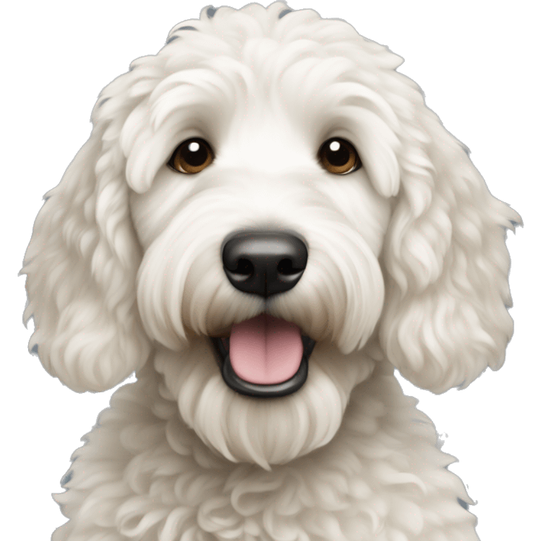 White goldendoodle emoji