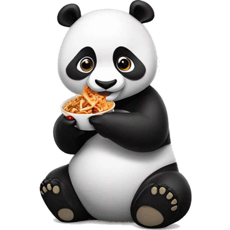 Panda eating Panda Express emoji