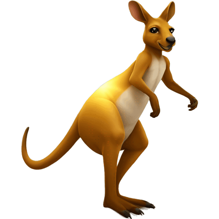 a kangaroo fighting the sun emoji