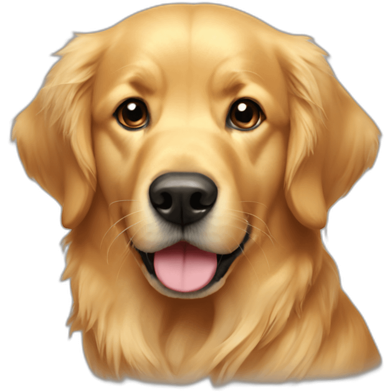 golden retriever with one black whisker emoji