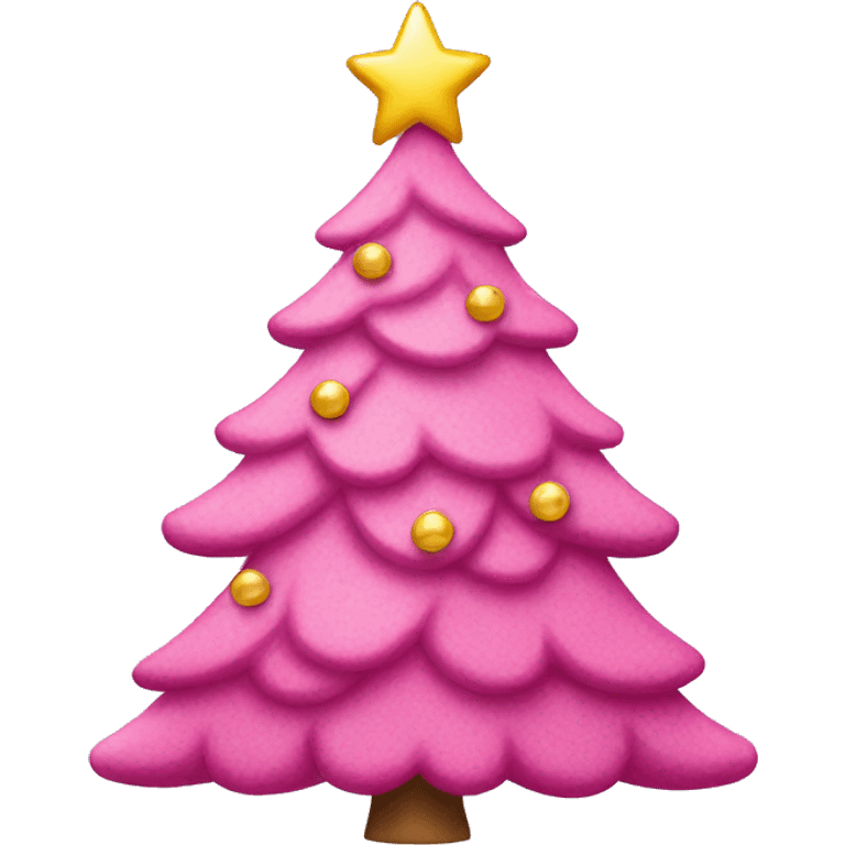 Pink Christmas tree  emoji