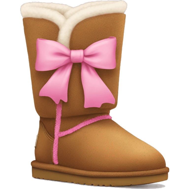 ugg boot with pink bow emoji