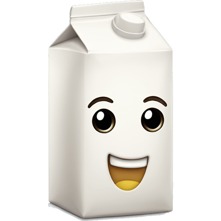 milk carton with smirking face emoji