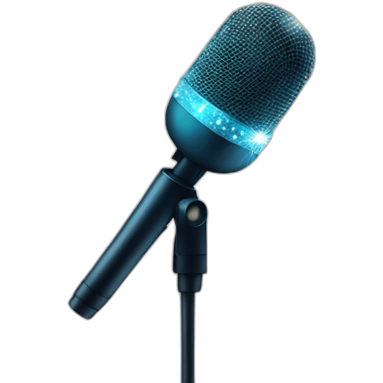 Microphone with sparkles emoji