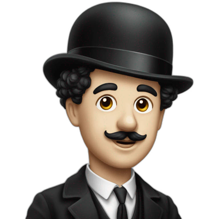 Charlie chaplin with kippa emoji