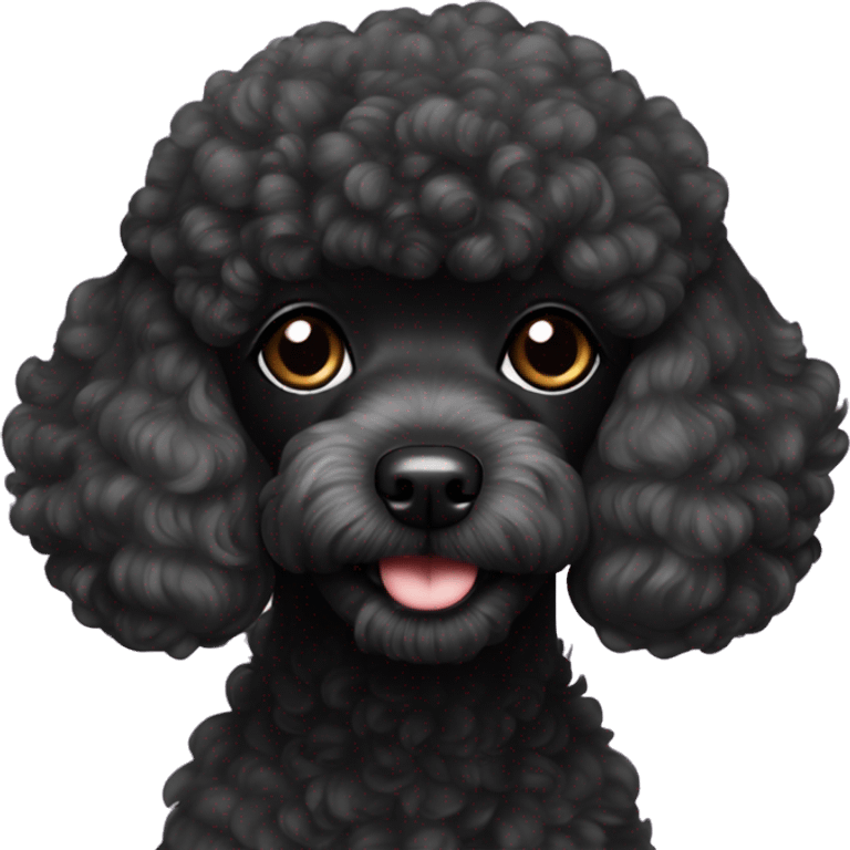 Black toy poodle  emoji