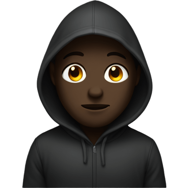 Dark figure wearing a hoodie emoji