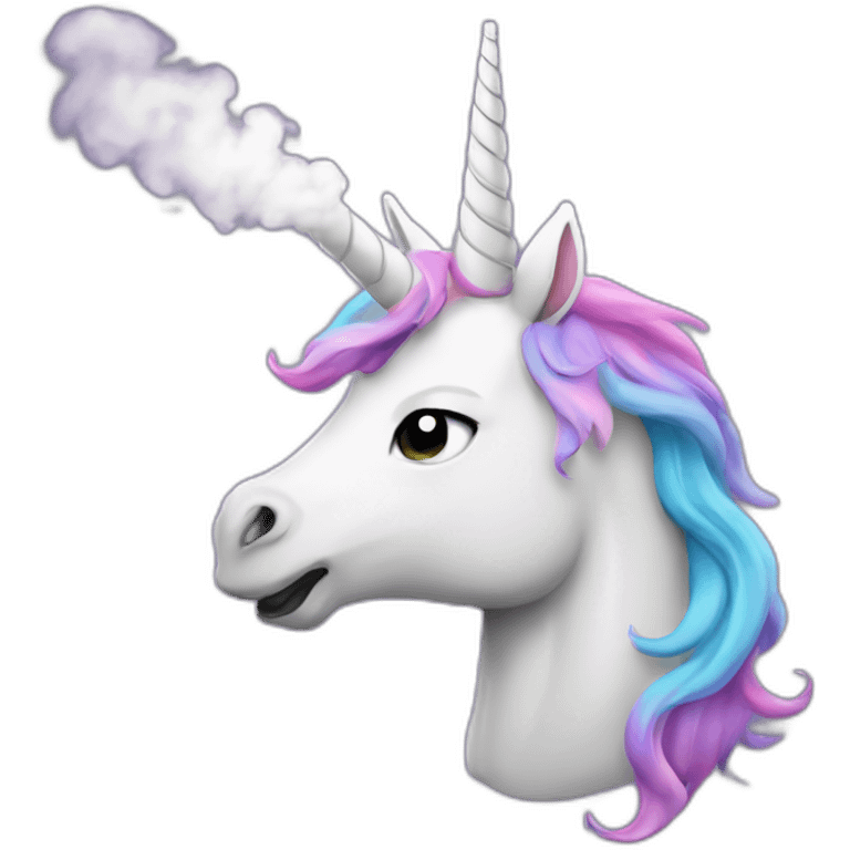 unicorn vaping emoji