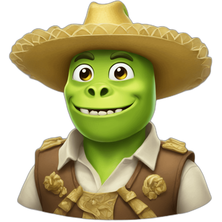 Sherk con sombrero emoji