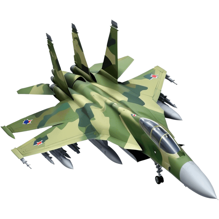 SU-35 Jet - Sukhoi (Model Year: 2020) (Iconic colour: Camouflage green) emoji