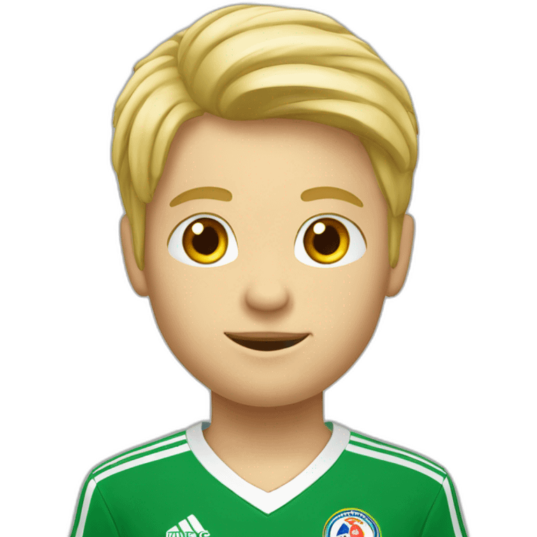 Petitu garçon blond terrain de foot emoji