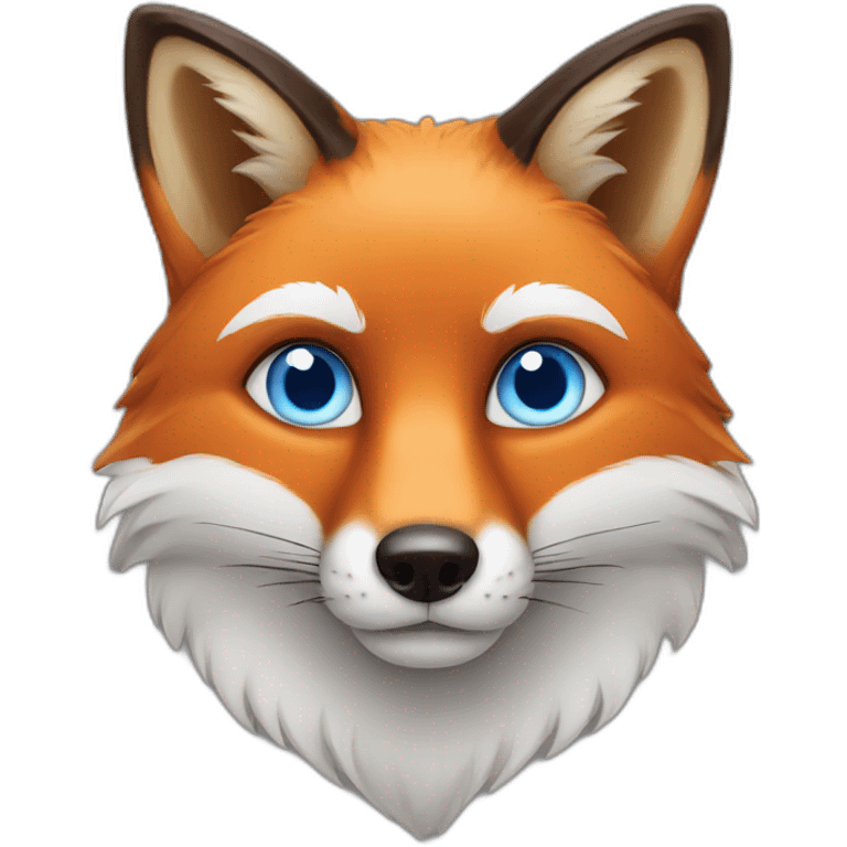 Fox with blue eyes emoji