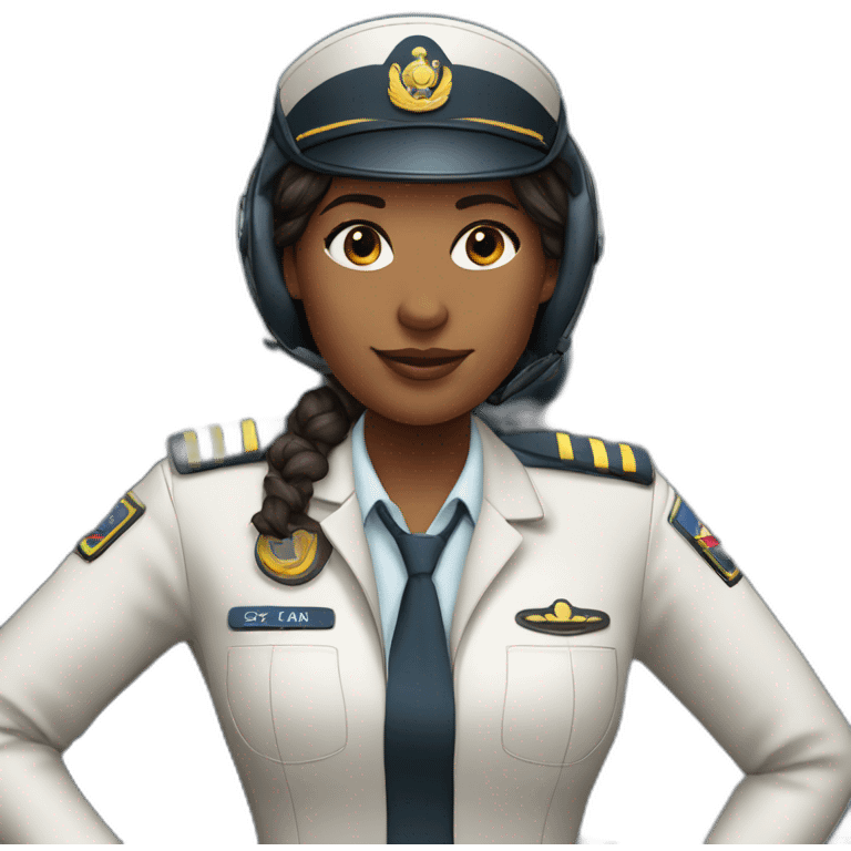 burgundy coloured female airbus pilot emoji