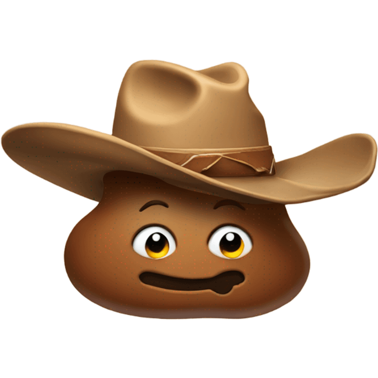 poop with a cowboy hat emoji