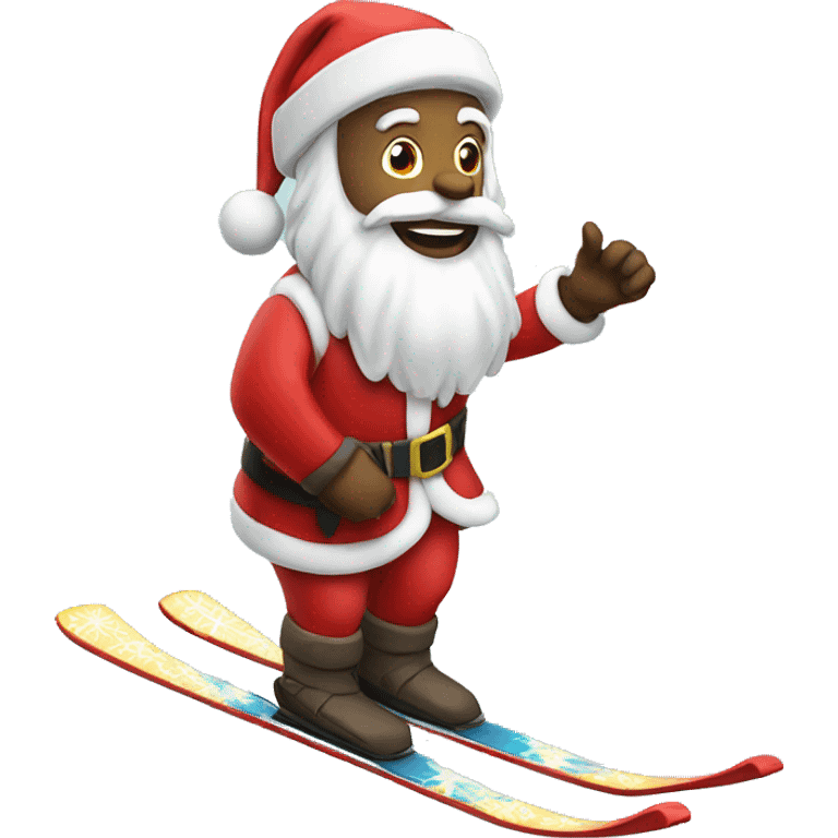 Santa on skis emoji