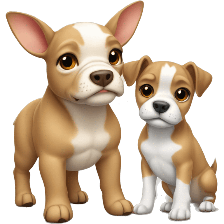 Fawn and white XL bully emoji