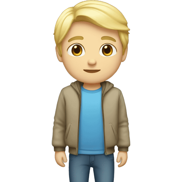 full body boy blue eyes blonde hair  emoji