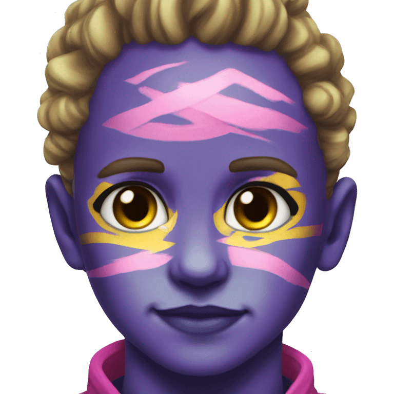 Jojo swim in karma face paint emoji