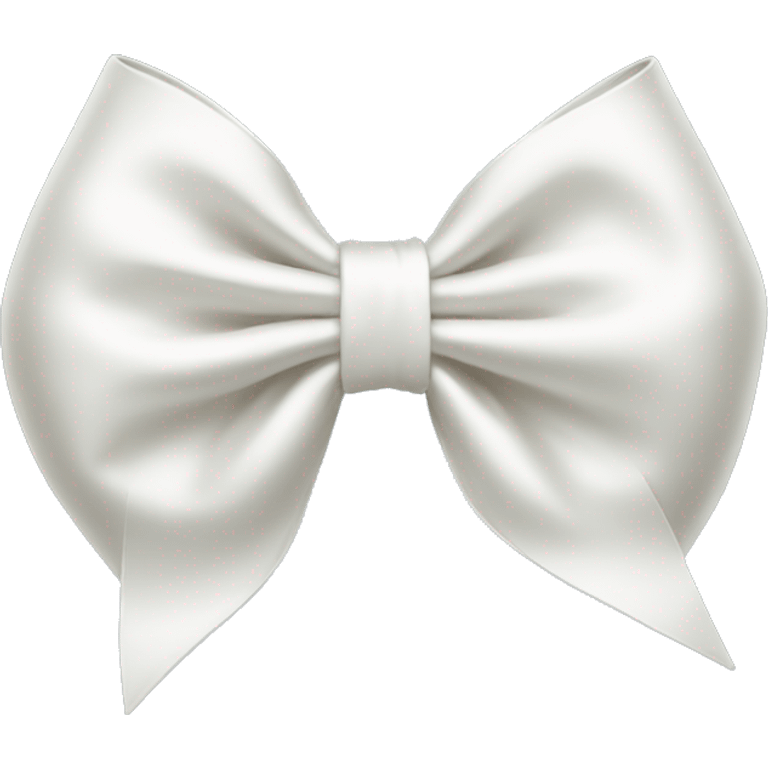 white satin bow emoji