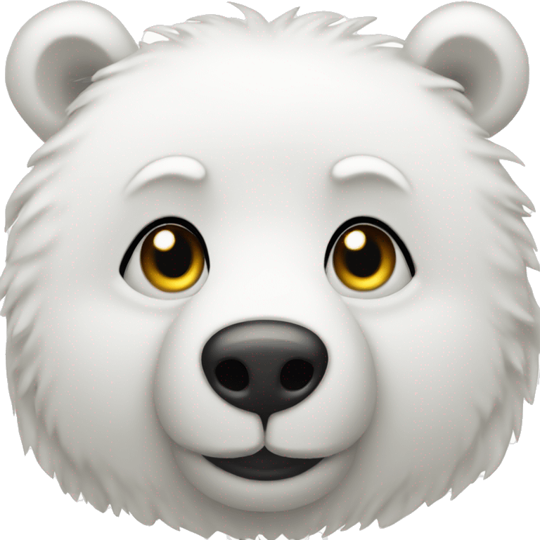 White bear with long eyelashes emoji