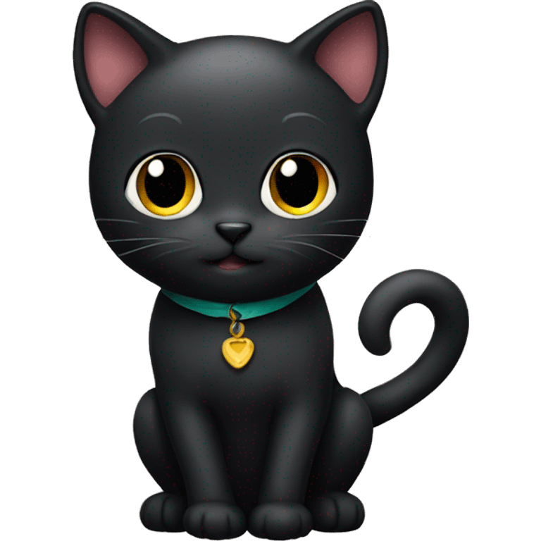 Cute black cat  emoji