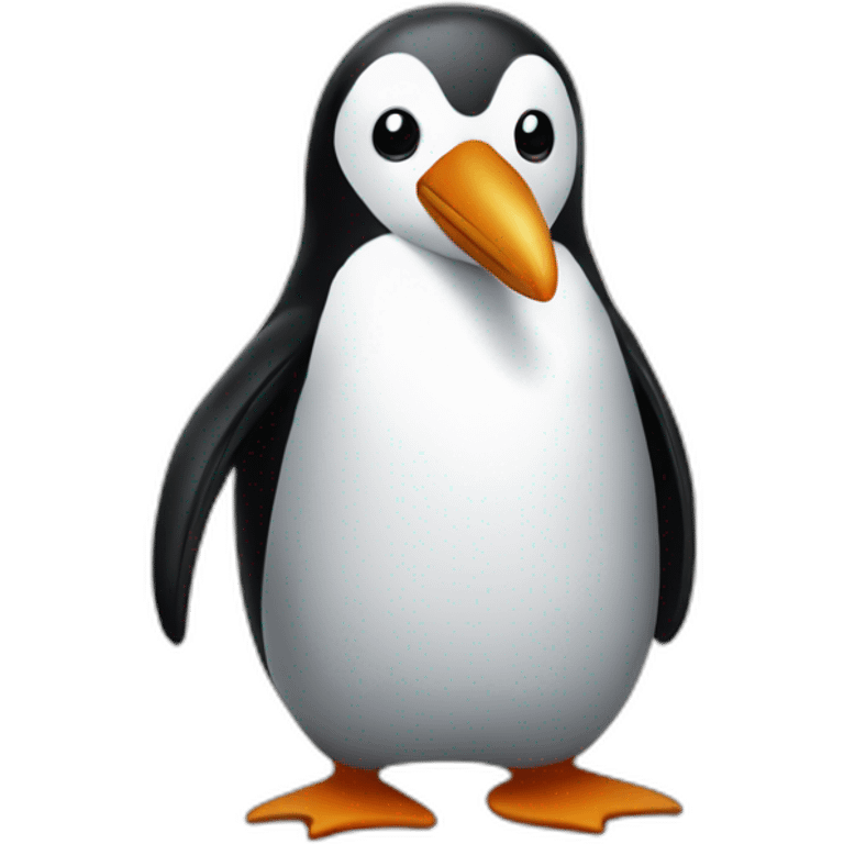 Pingüino saludando emoji