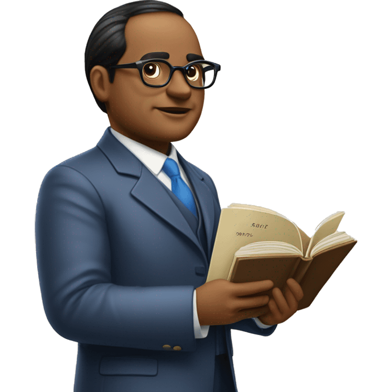 B R ambedar with book emoji