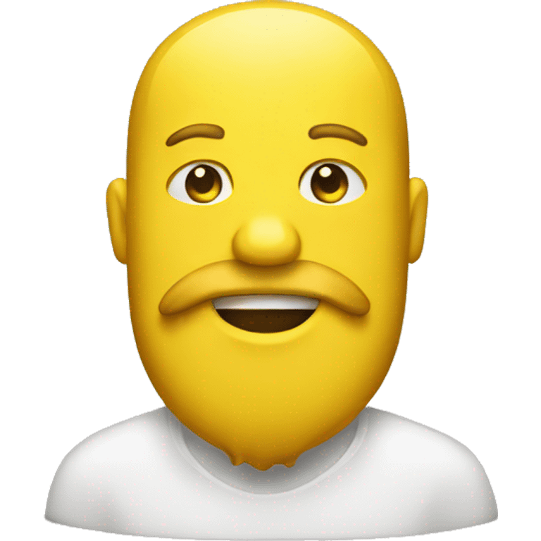 Yellow emoji with beard emoji