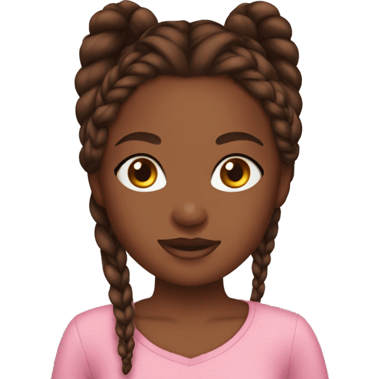 cocoa brown skinned girl  braids sturn  emoji