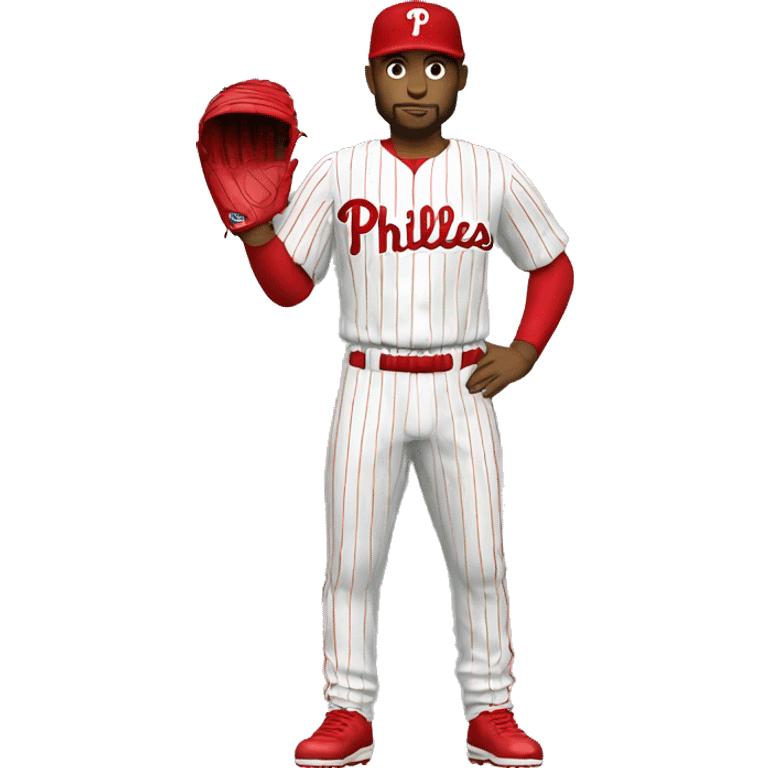 White Phillies player standing emoji