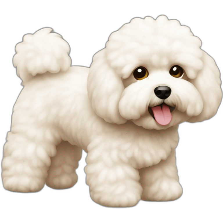 chien caniche bichon couleur abricot emoji