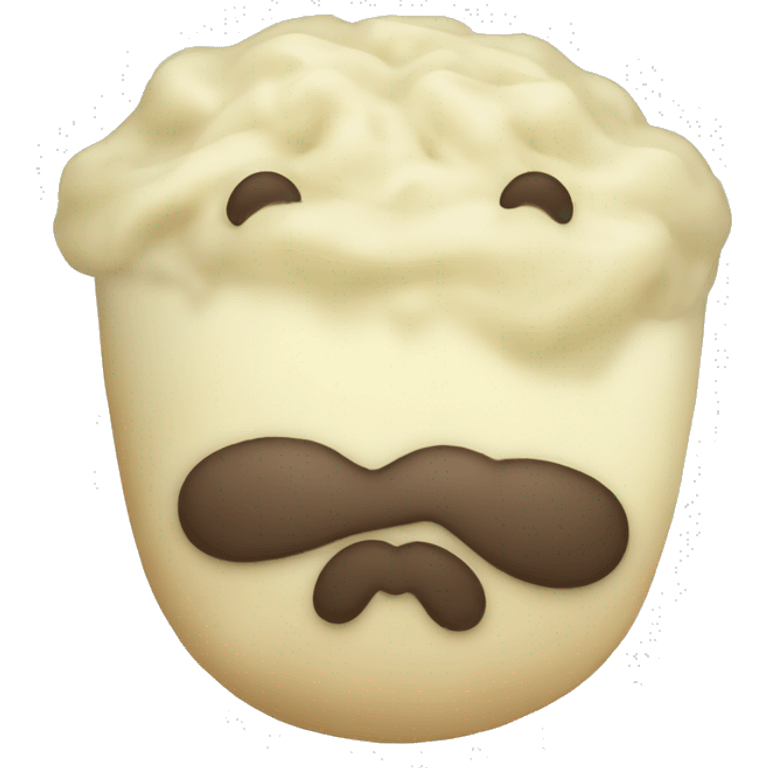 mashed potatoes with goatee emoji